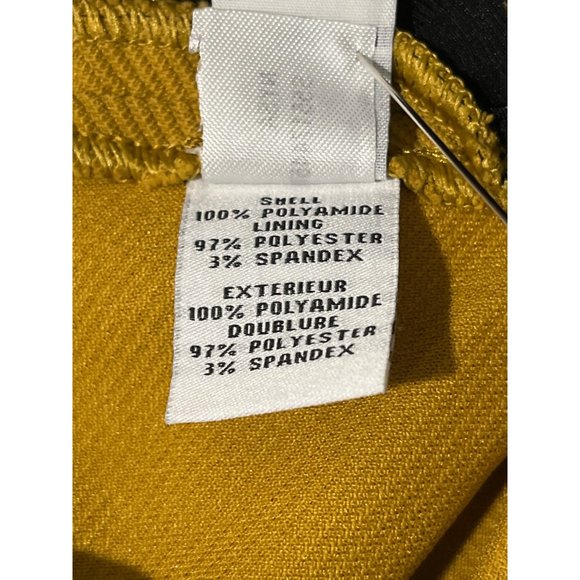 DIANE von FURSTENBERG Women's Pants Nysa Twill Ankle Yellow Mustard Size 4 - Picture 4 of 5